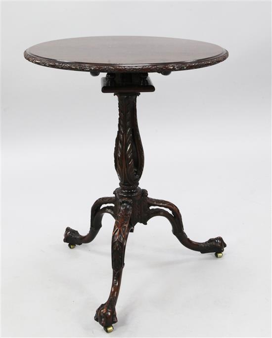 A fine Chippendale period mahogany tea table, W.1ft 11in. H.2ft 6in.